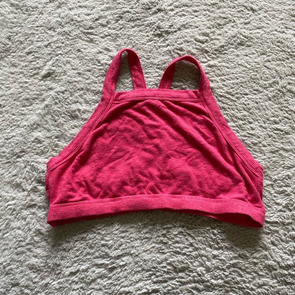 Pinkish-red sleeping bralette